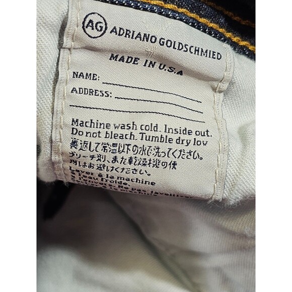 AG ADRIANO GOLDSCHMIED 36x34 The Protoge Straight Leg Denim Blue Jeans - Picture 15 of 15